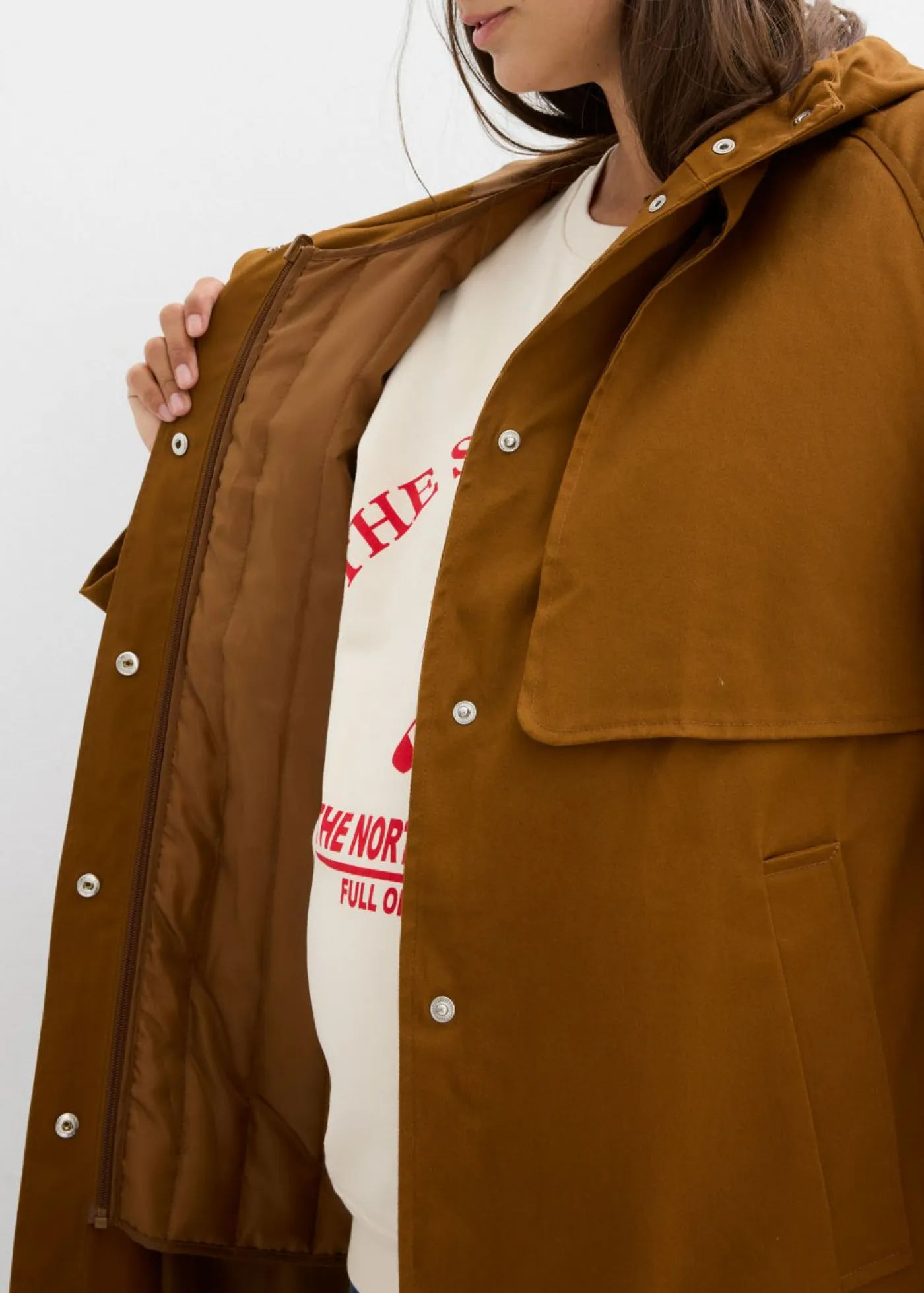 Outlet Abrigo premamá impermeable 6 en 1 con inserto de porteo y chaleco interior desmontable Mujer Premamá