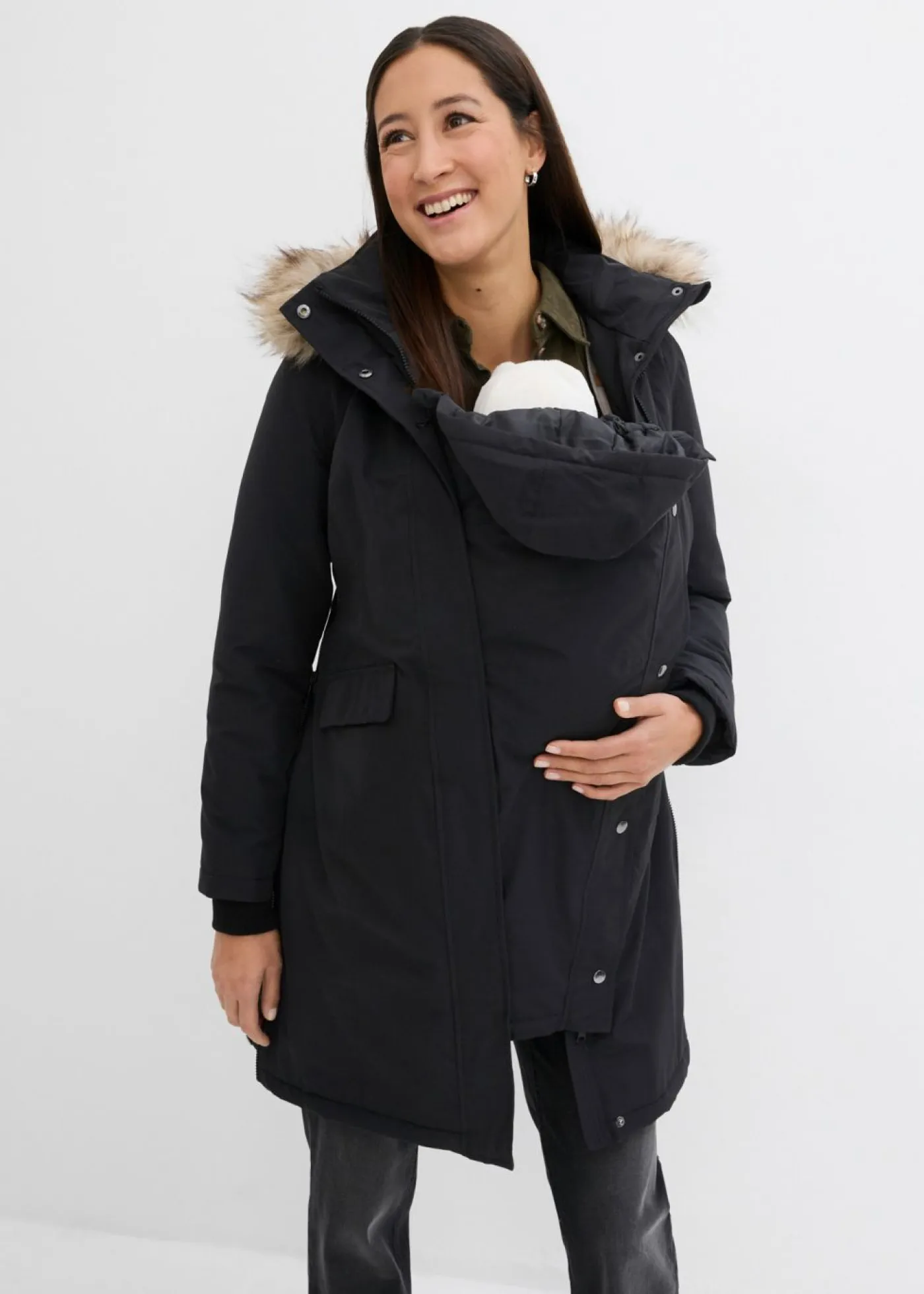 Online Abrigo premamá impermeable y cortavientos 3 en 1 con inserto de porteo Mujer Premamá