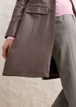 Online Abrigo tipo americana de napa de cordero Mujer Premium|Chaquetas Y Abrigos