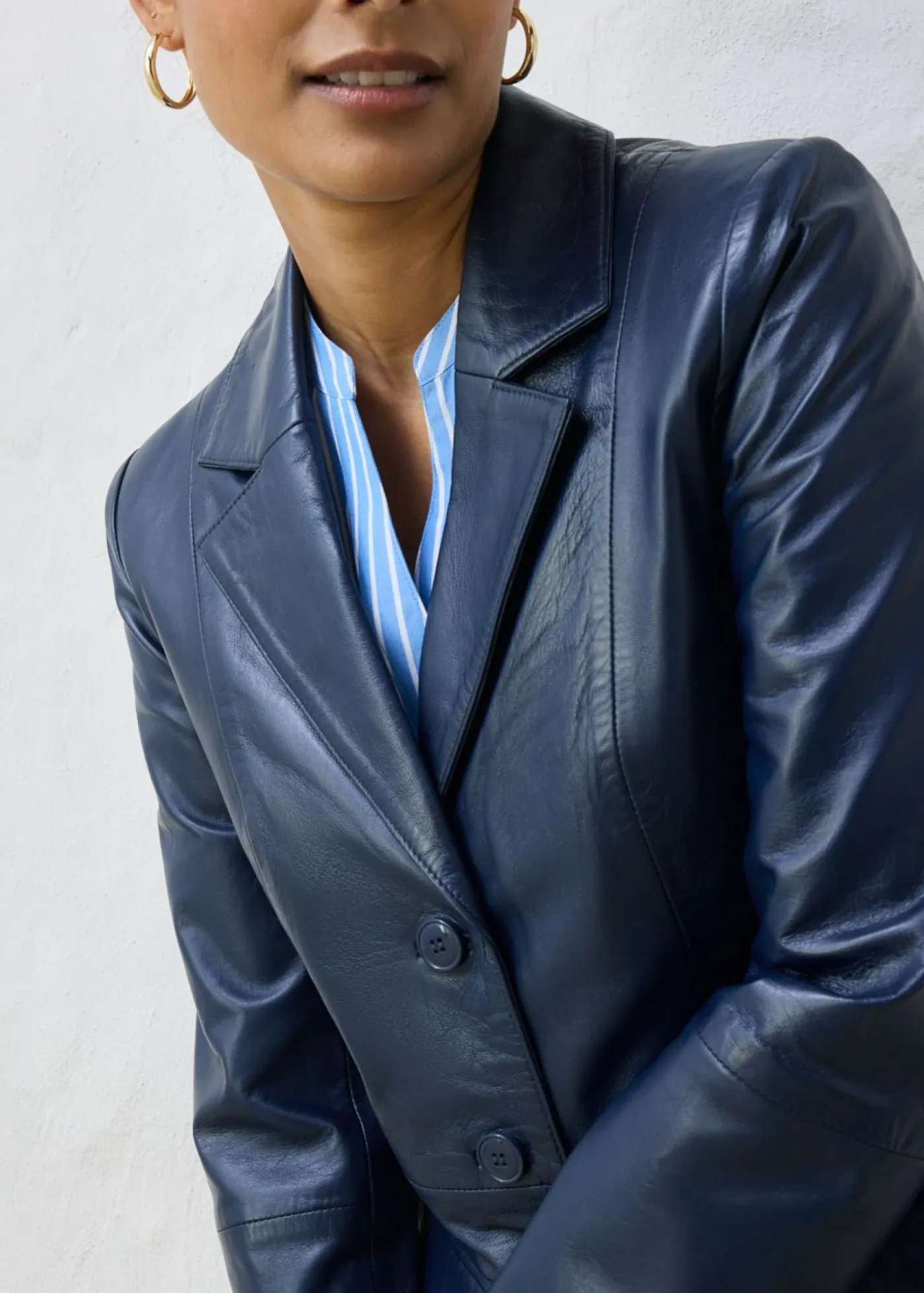 Discount Abrigo tipo americana de napa de cordero Mujer Premium|Chaquetas Y Abrigos