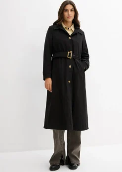 Online Abrigo tipo trenka con capucha desmontable Mujer Chaquetas Y Abrigos