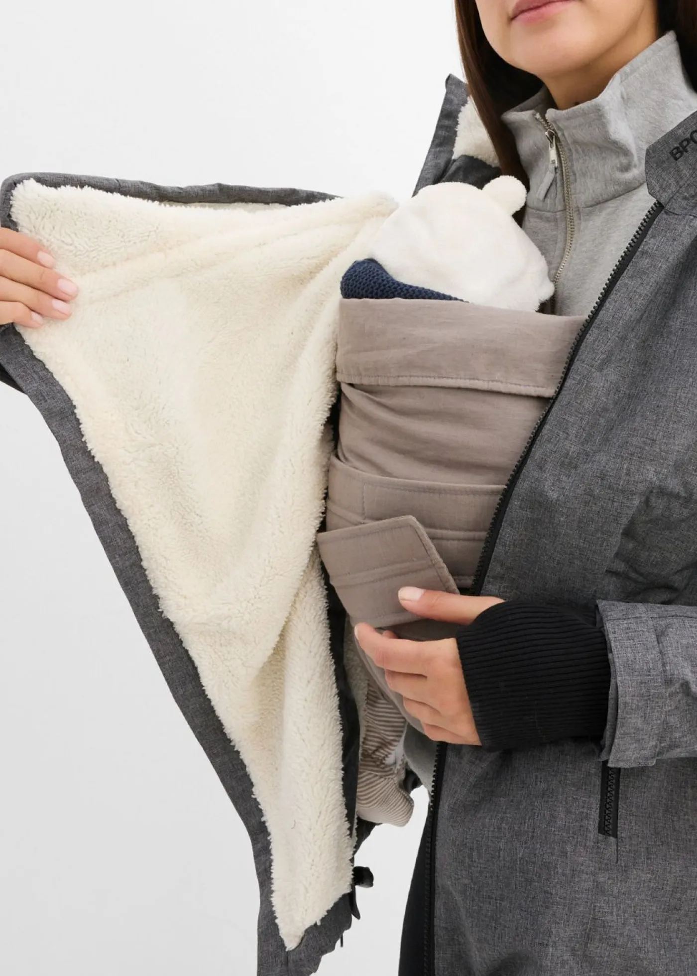 Agradable chaqueta premamá 3 en 1 y de porteo Mujer Premamá