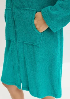 Clearance Albornoz de rizo de algodón orgánico con cremallera Mujer Albornoces Y Batas