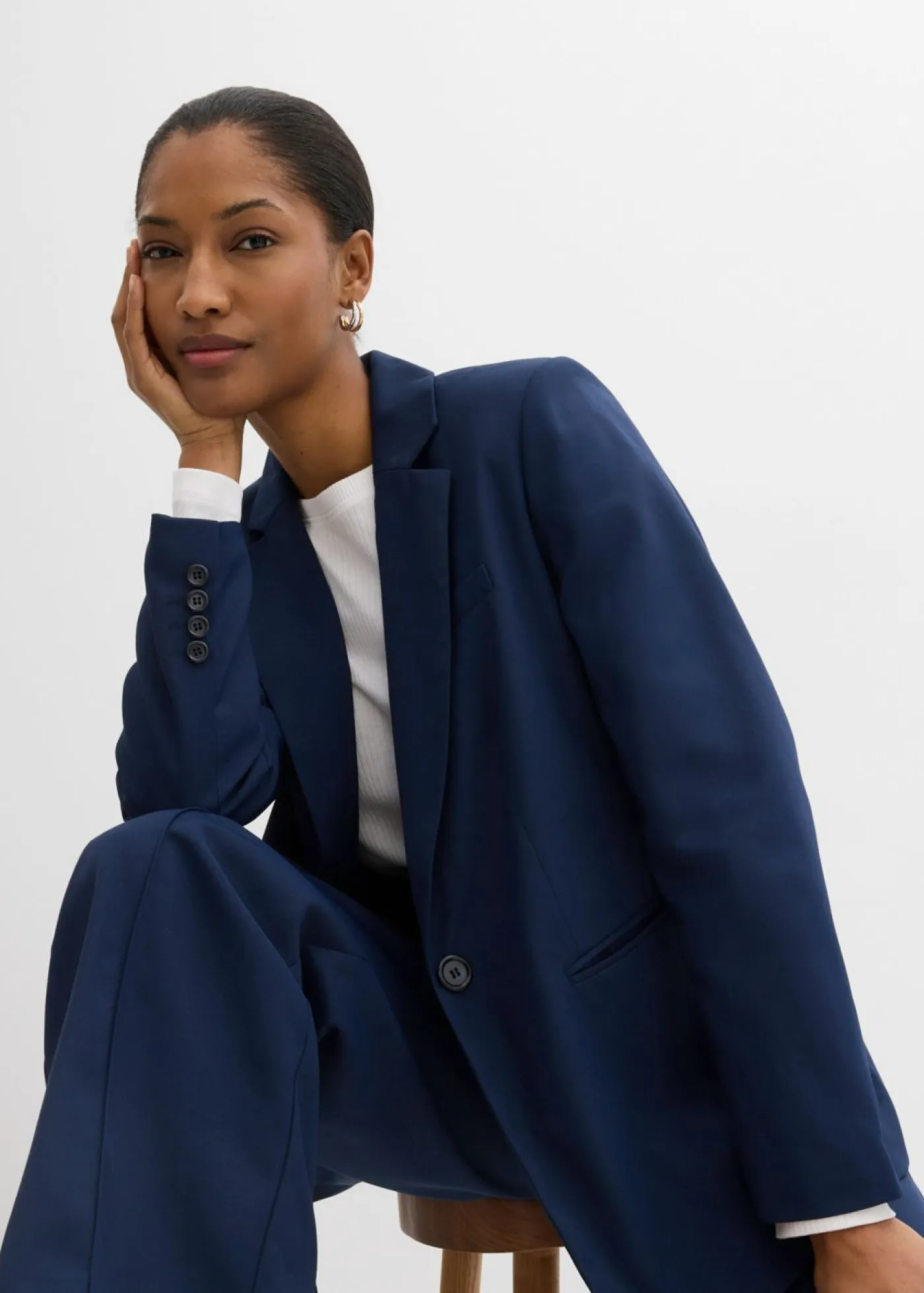 Best Americana con abertura larga en la espalda Mujer Esenciales|Blazers