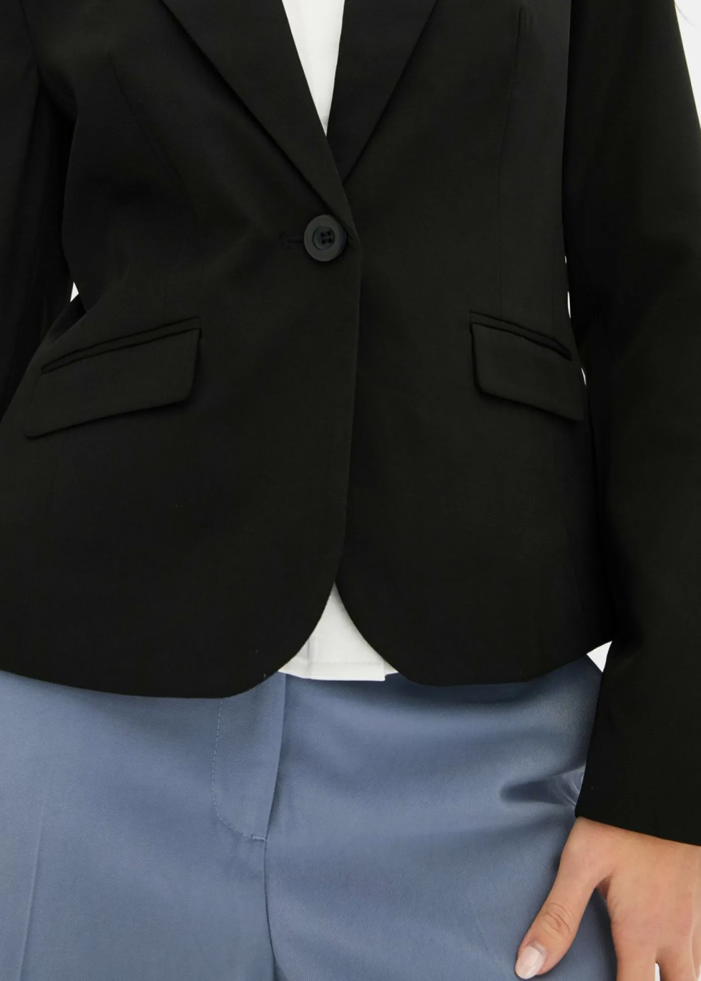 Online Americana corta con bolsillos Mujer Blazers