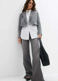 New Americana corta con cuello de solapa Mujer Blazers