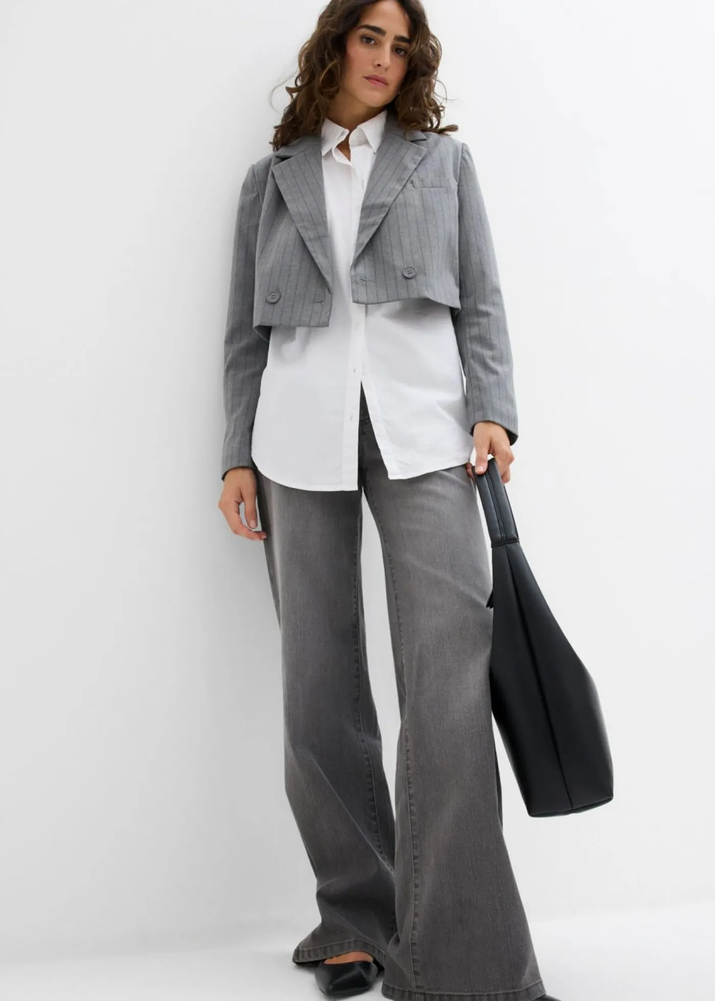 New Americana corta con cuello de solapa Mujer Blazers