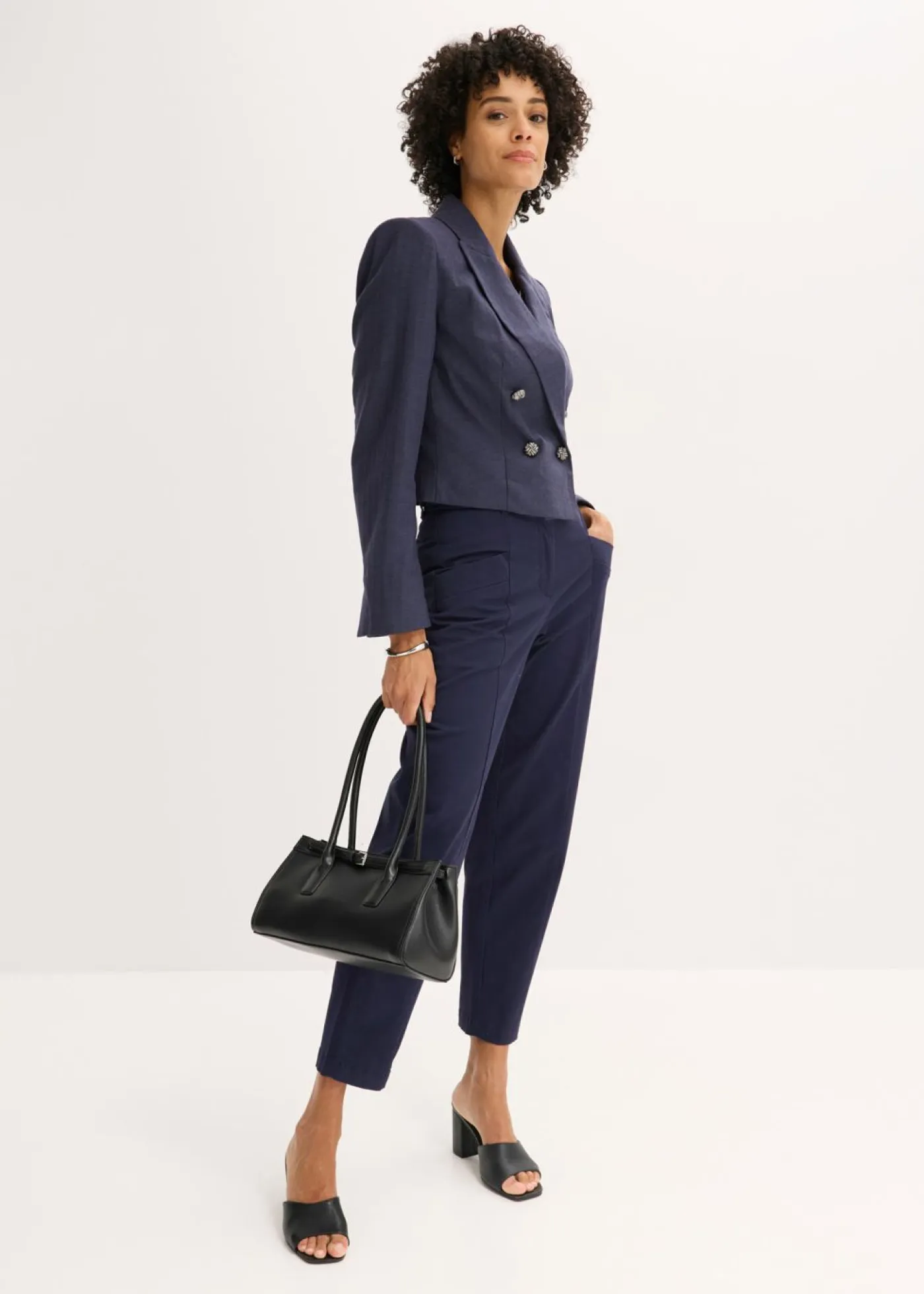 Americana corta con estructura Mujer Blazers