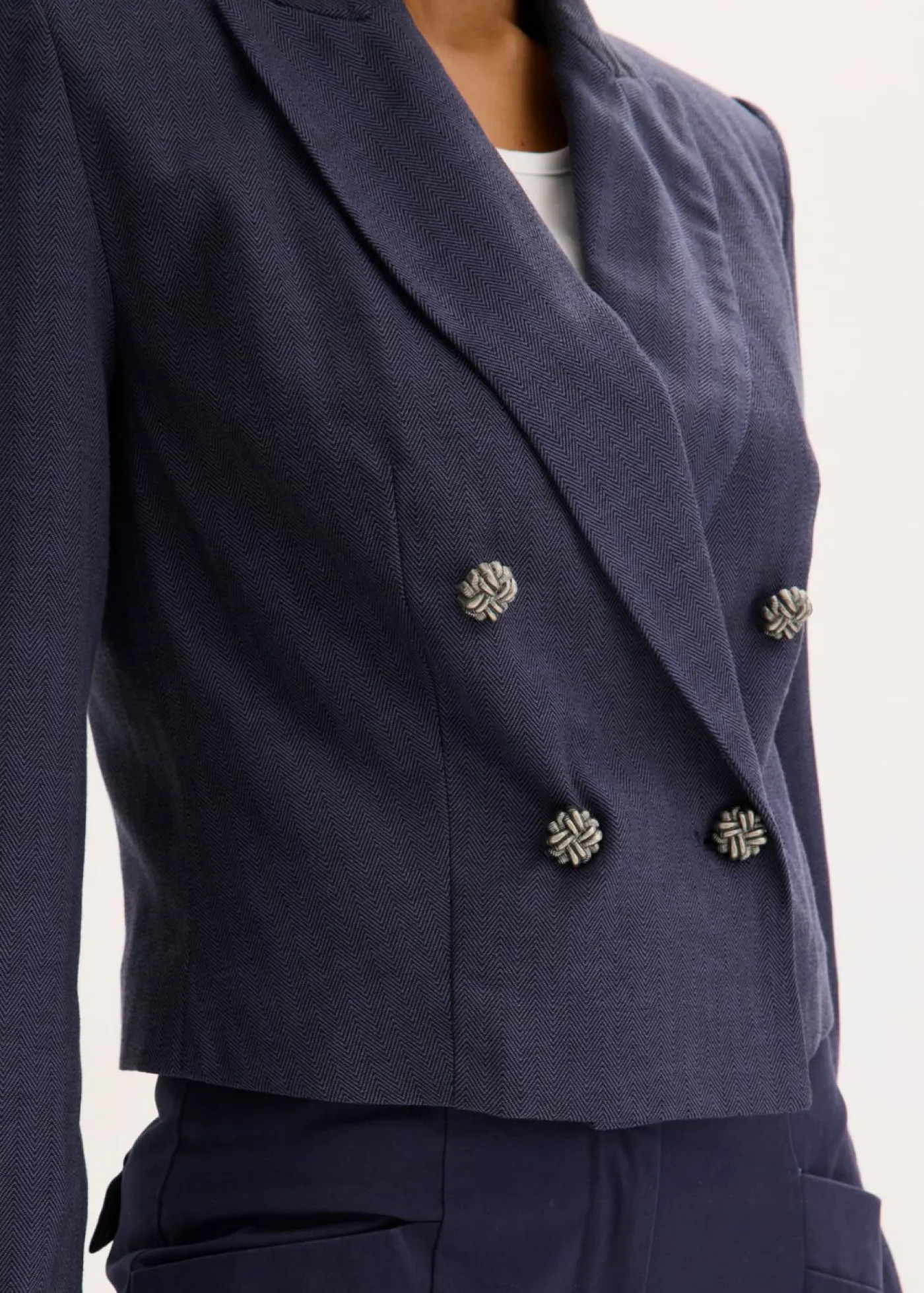 Americana corta con estructura Mujer Blazers
