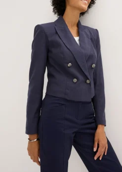 Americana corta con estructura Mujer Blazers
