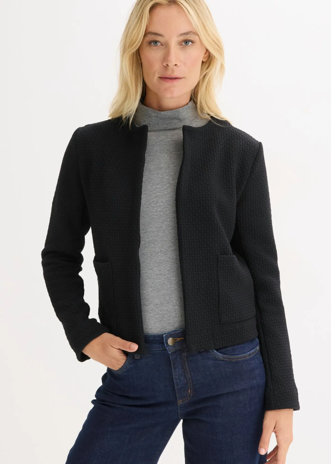 Americana corta de punto Mujer Blazers
