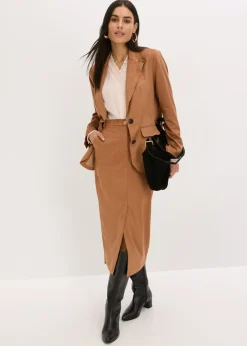 Americana de ante sintético Mujer Blazers