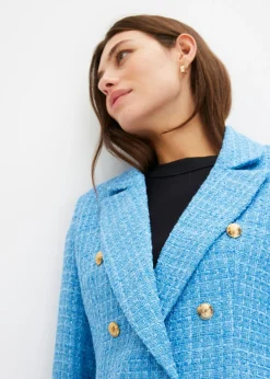 Online Americana de bouclé con doble botonadura Mujer Blazers