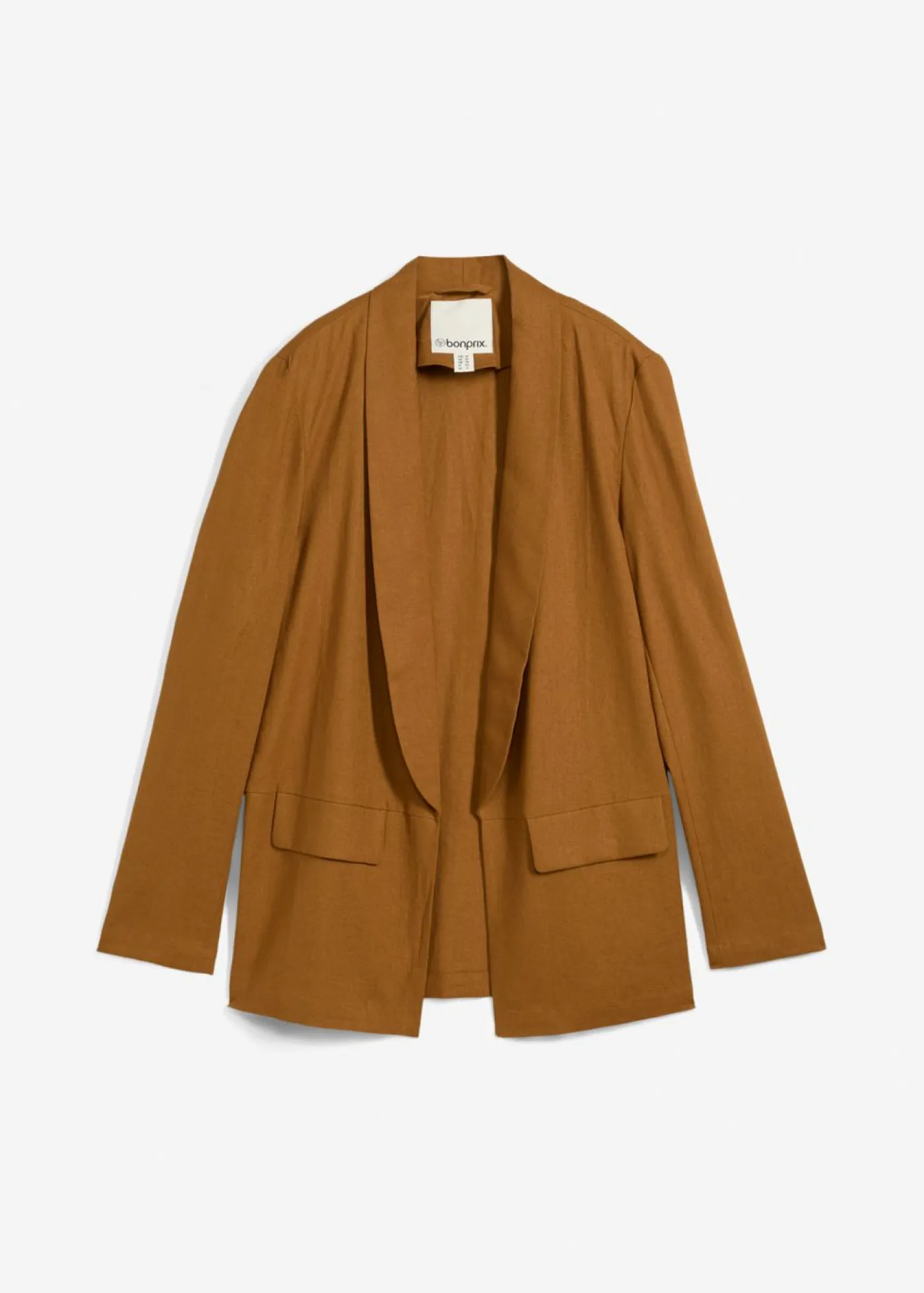 Hot Americana de corte ancho en mezcla de lino y viscosa Mujer Blazers