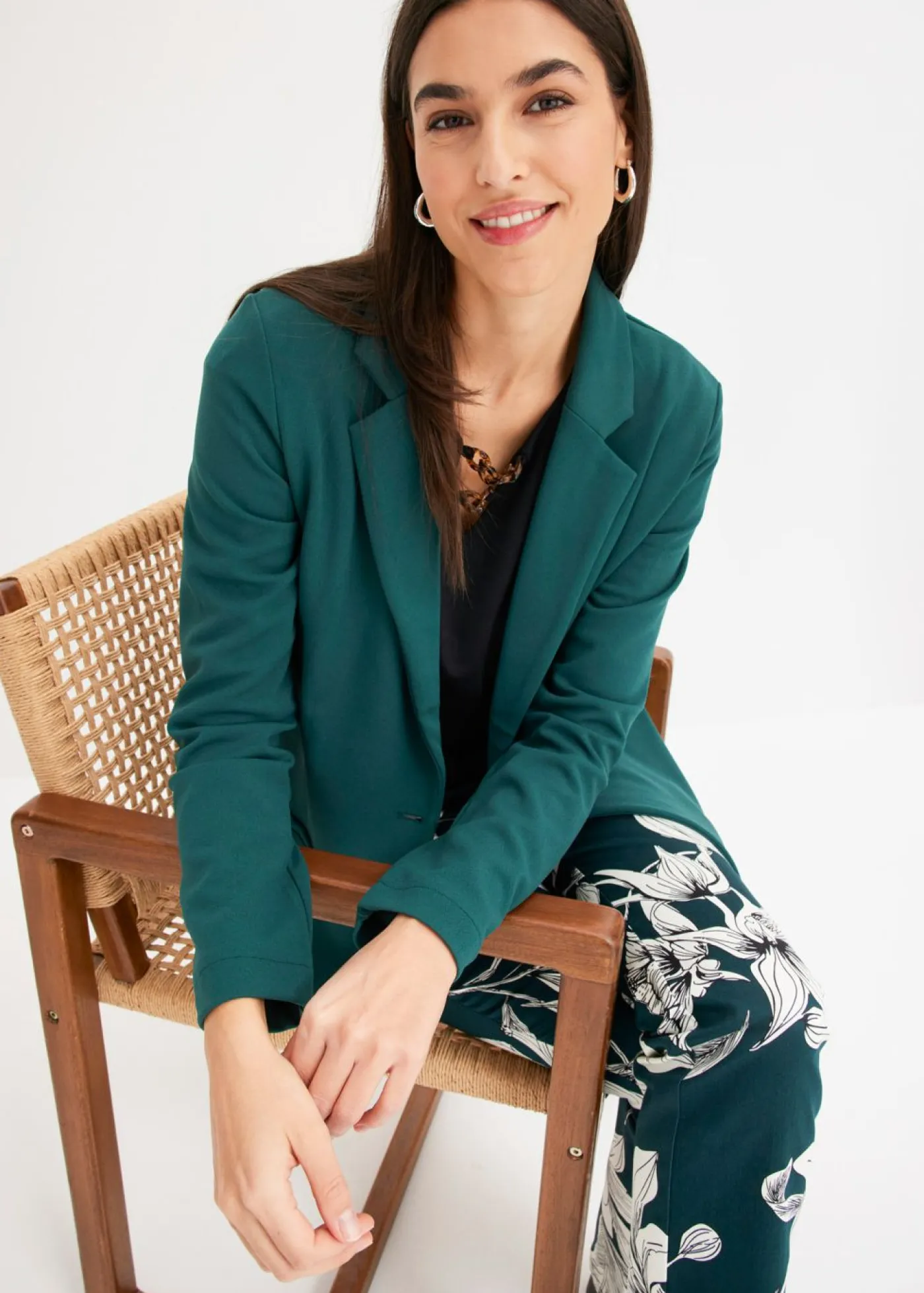 Outlet Americana de crepé Mujer Blazers