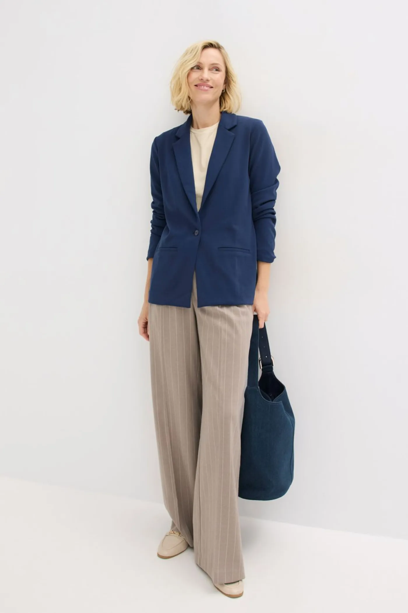 New Americana de crepé Mujer Blazers