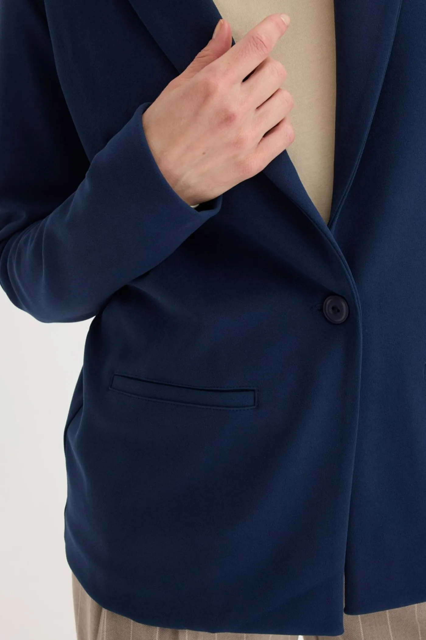 New Americana de crepé Mujer Blazers