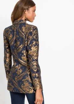 Americana de jacquard brillante Mujer Blazers|Ropa Elegante