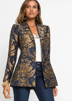 Discount Americana de jacquard brillante Mujer Blazers|Tallas Pequeñas