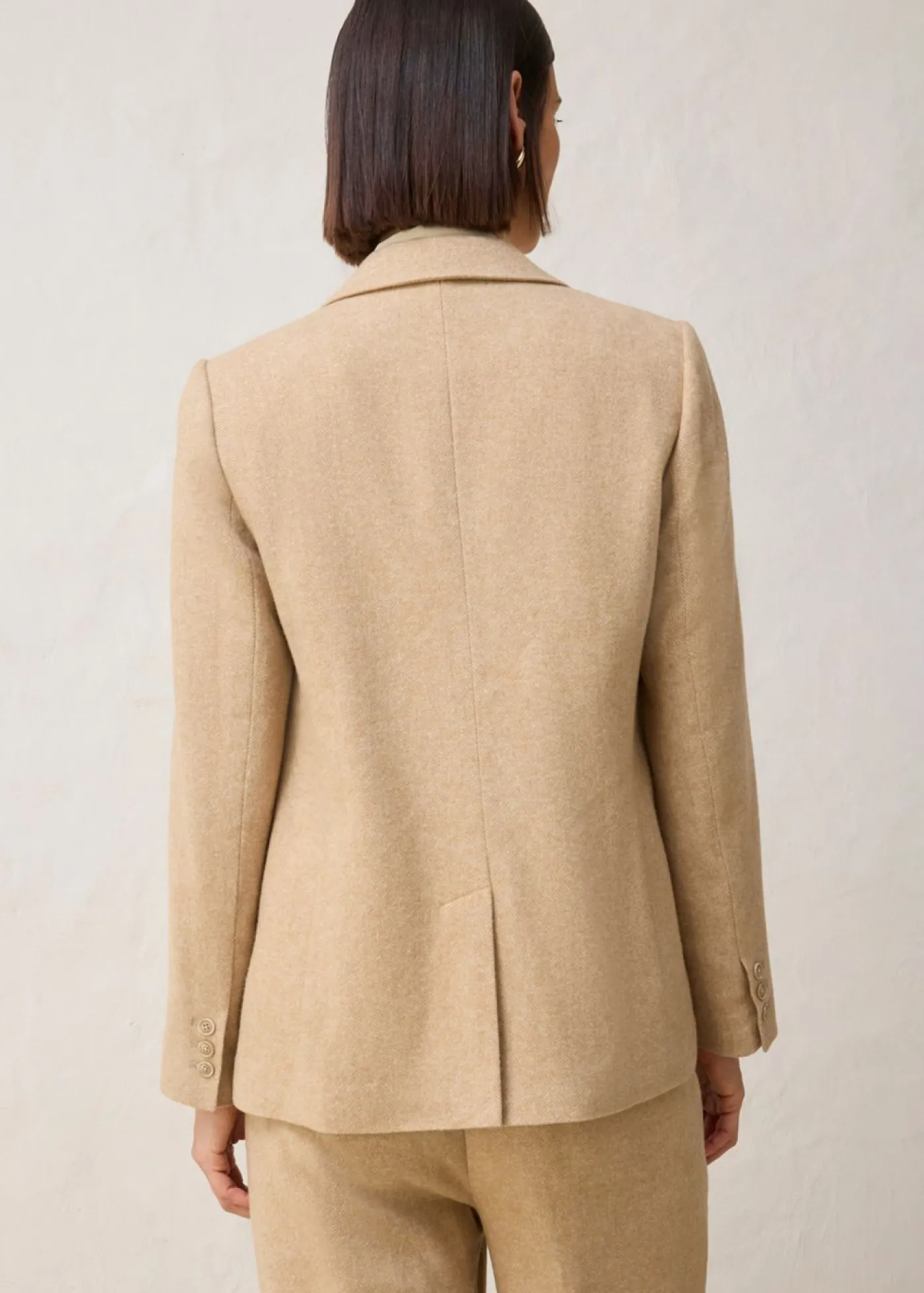 Discount Americana de lana con patrón en espiga Mujer Blazers