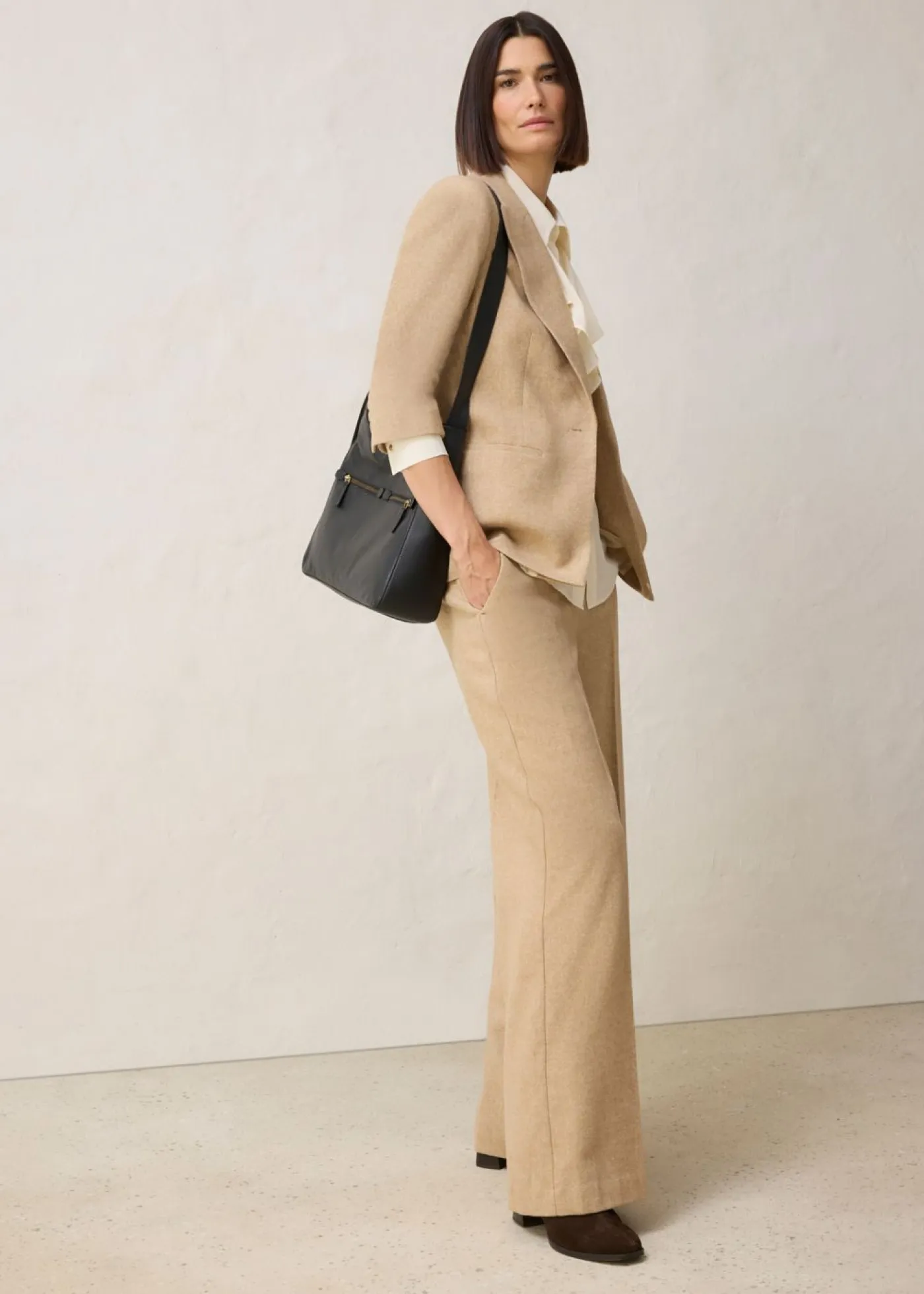 Discount Americana de lana con patrón en espiga Mujer Blazers