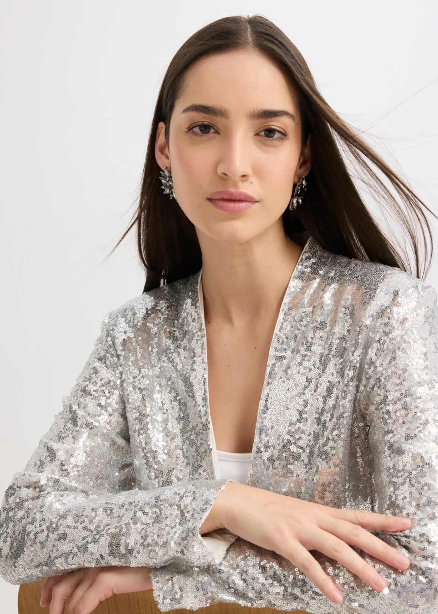Best Americana de lentejuelas Mujer Blazers