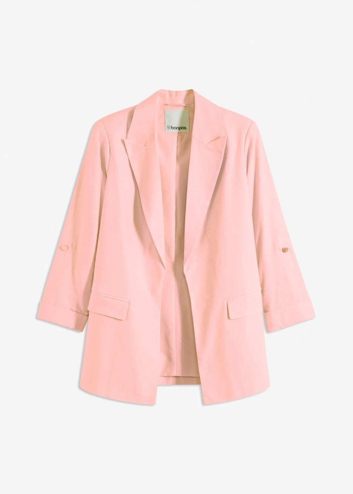 Hot Americana de lino con mangas fruncidas Mujer Blazers|Novedades