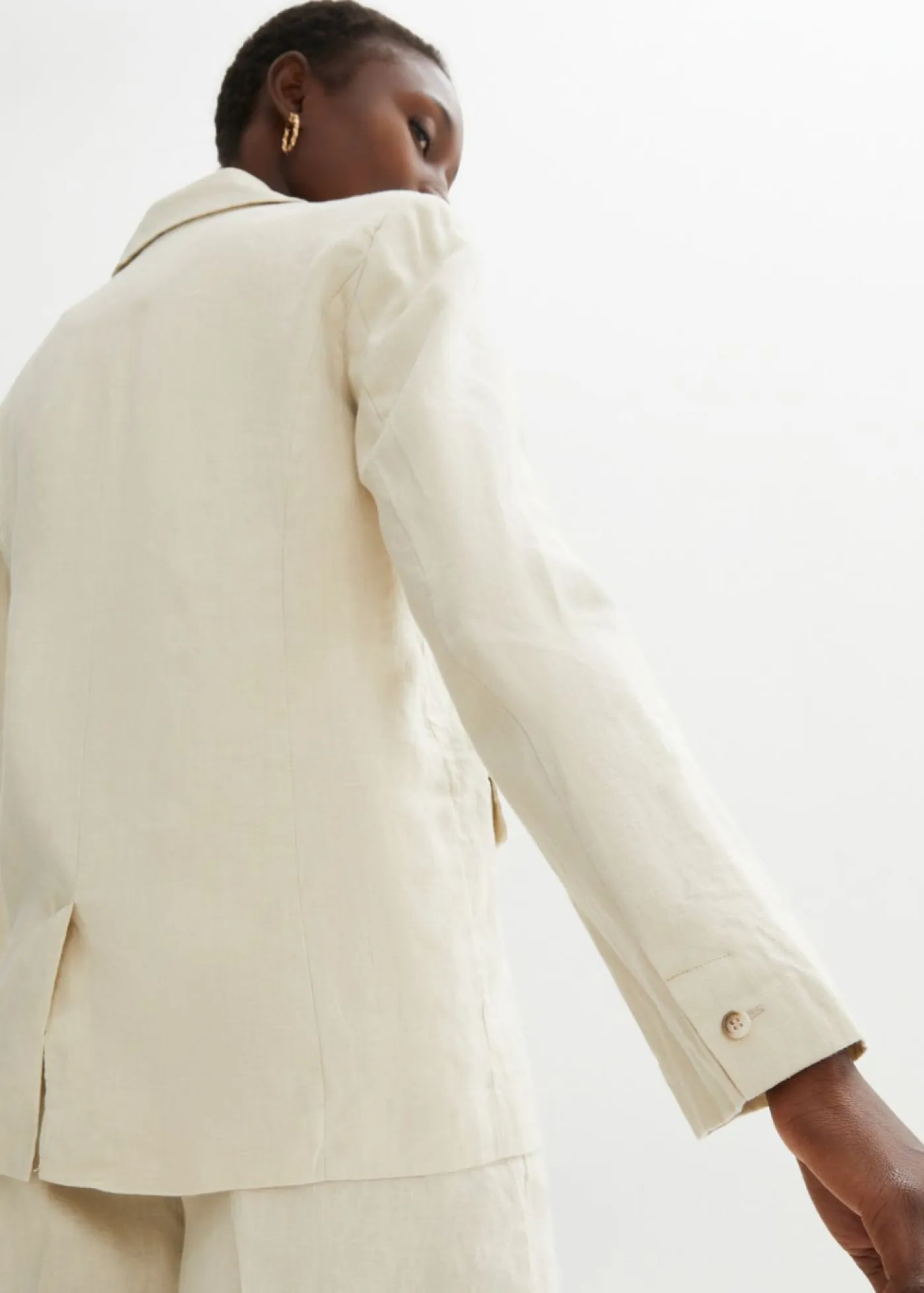 Hot Americana de lino puro Mujer Premium|Blazers