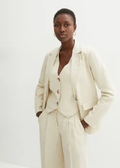 Hot Americana de lino puro Mujer Premium|Blazers