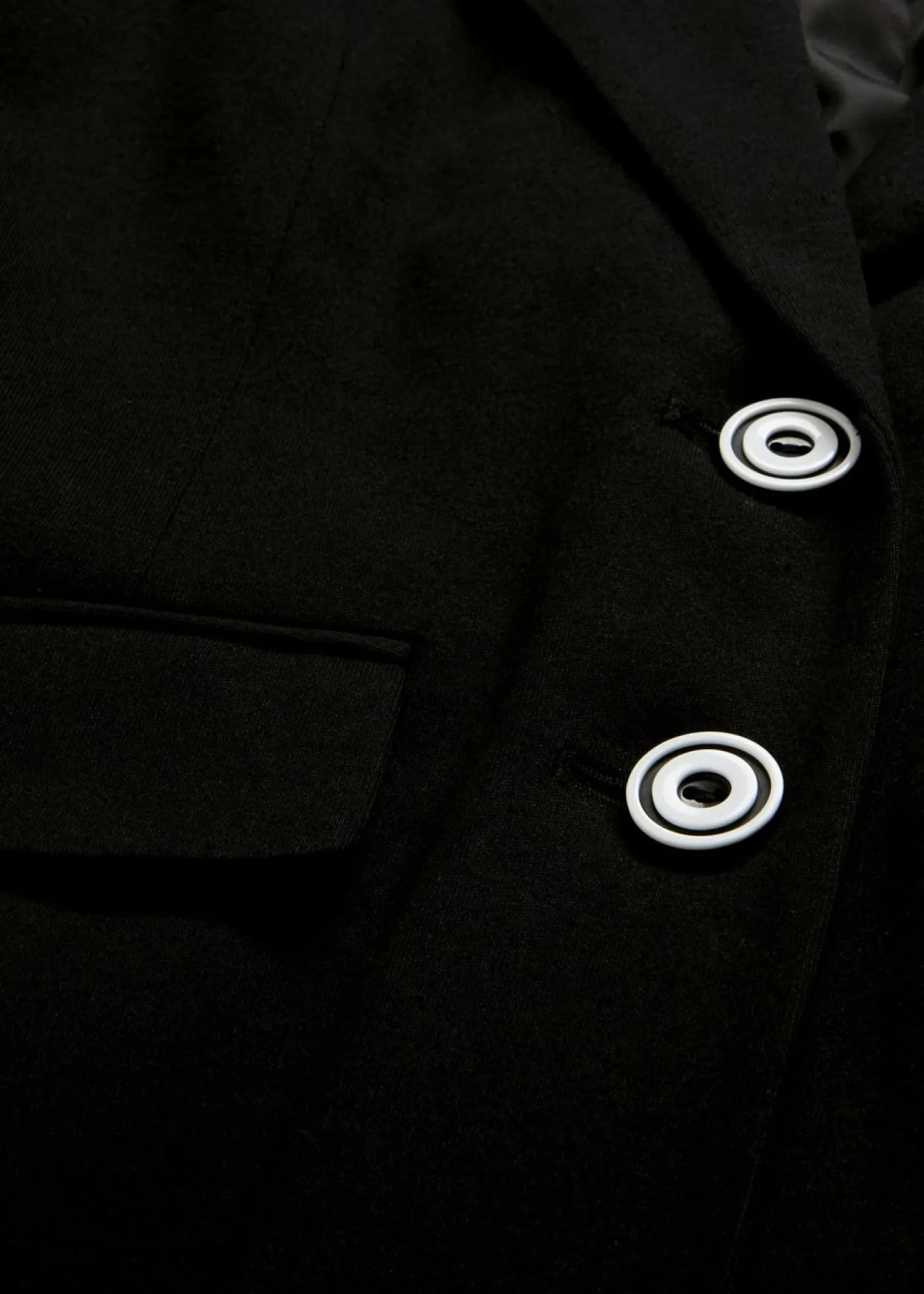 Online Americana de punto de algodón con detalles de rayas Mujer Blazers