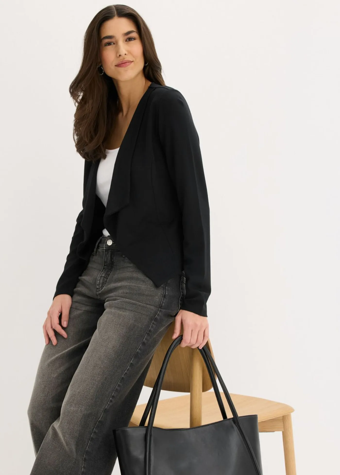 Outlet Americana de punto de mezcla de viscosa Mujer Blazers