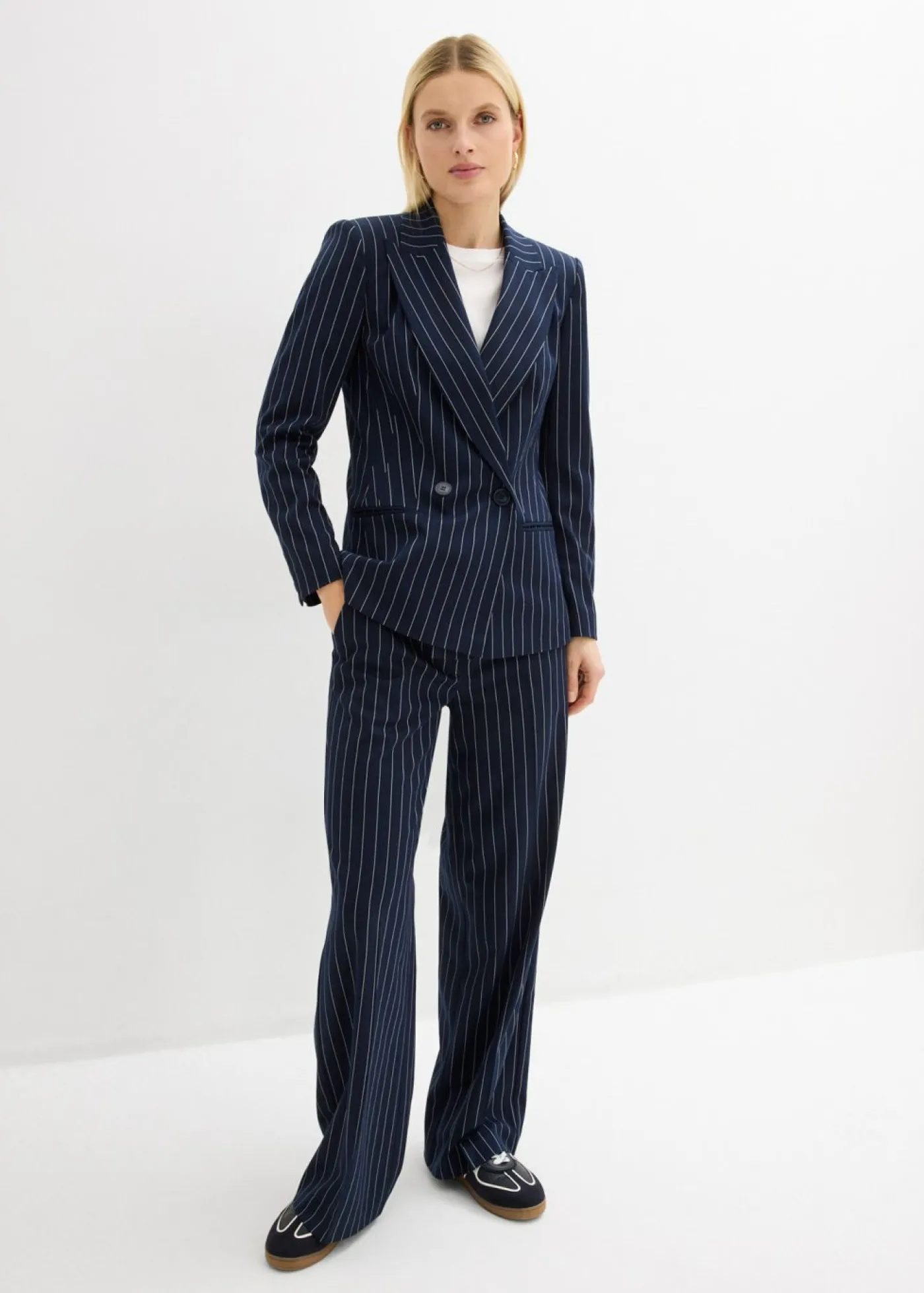 New Americana de raya diplomática Mujer Blazers|Novedades