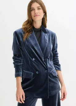 Americana de terciopelo suave Mujer Blazers