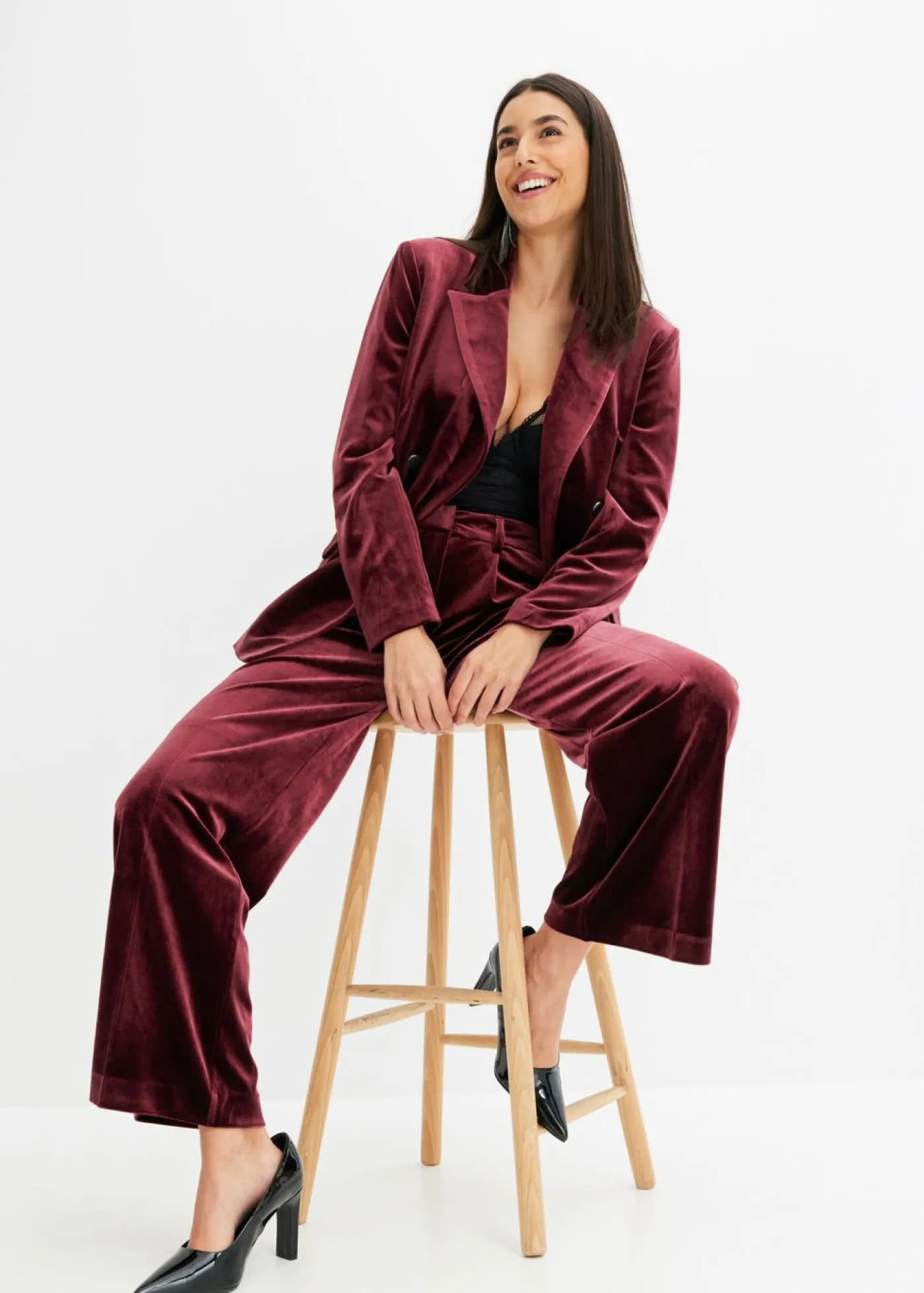 Sale Americana de terciopelo suave Mujer Blazers