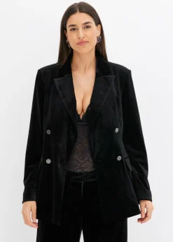 Outlet Americana de terciopelo suave Mujer Blazers