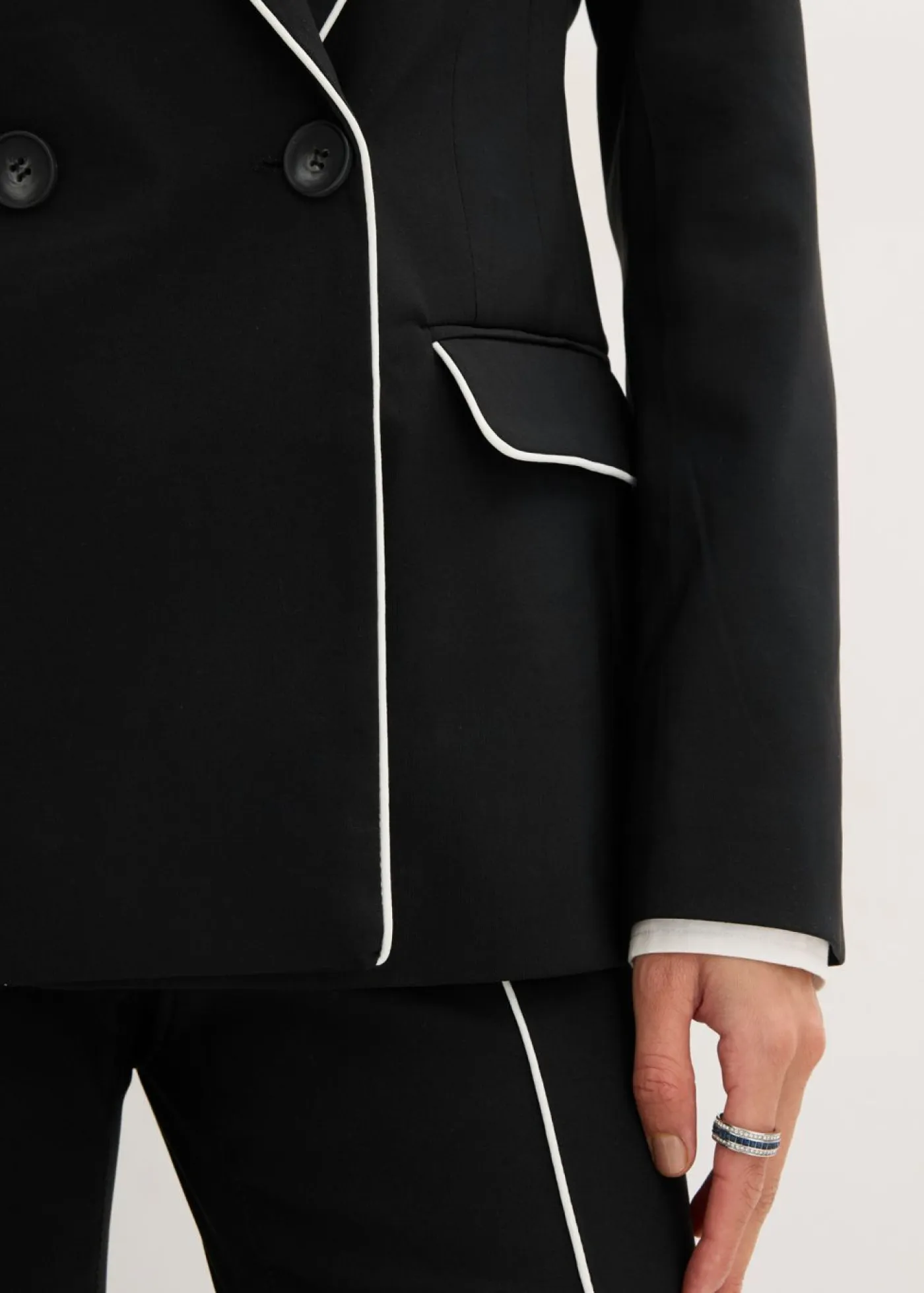 New Americana elástica de bengalina Mujer Blazers