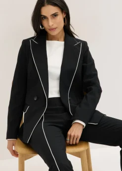 New Americana elástica de bengalina Mujer Blazers