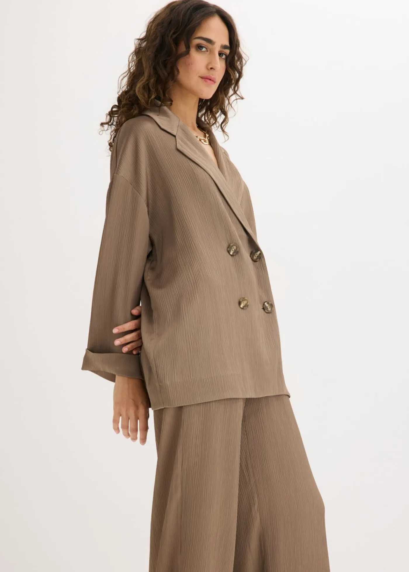 Clearance Americana holgada con doble botonadura Mujer Blazers