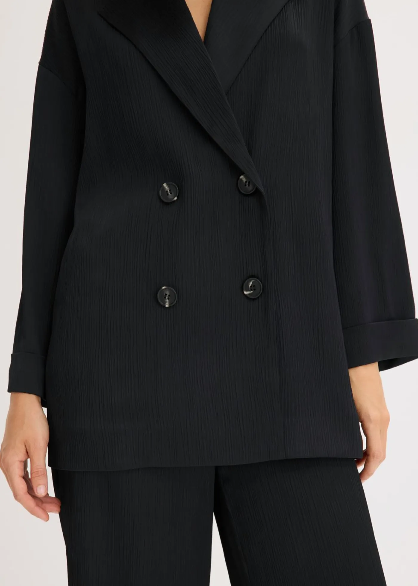 Clearance Americana holgada con doble botonadura Mujer Blazers