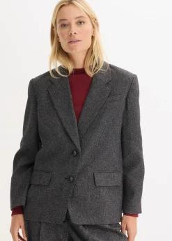 Sale Americana holgada de mezcla de viscosa fina Mujer Esenciales|Blazers