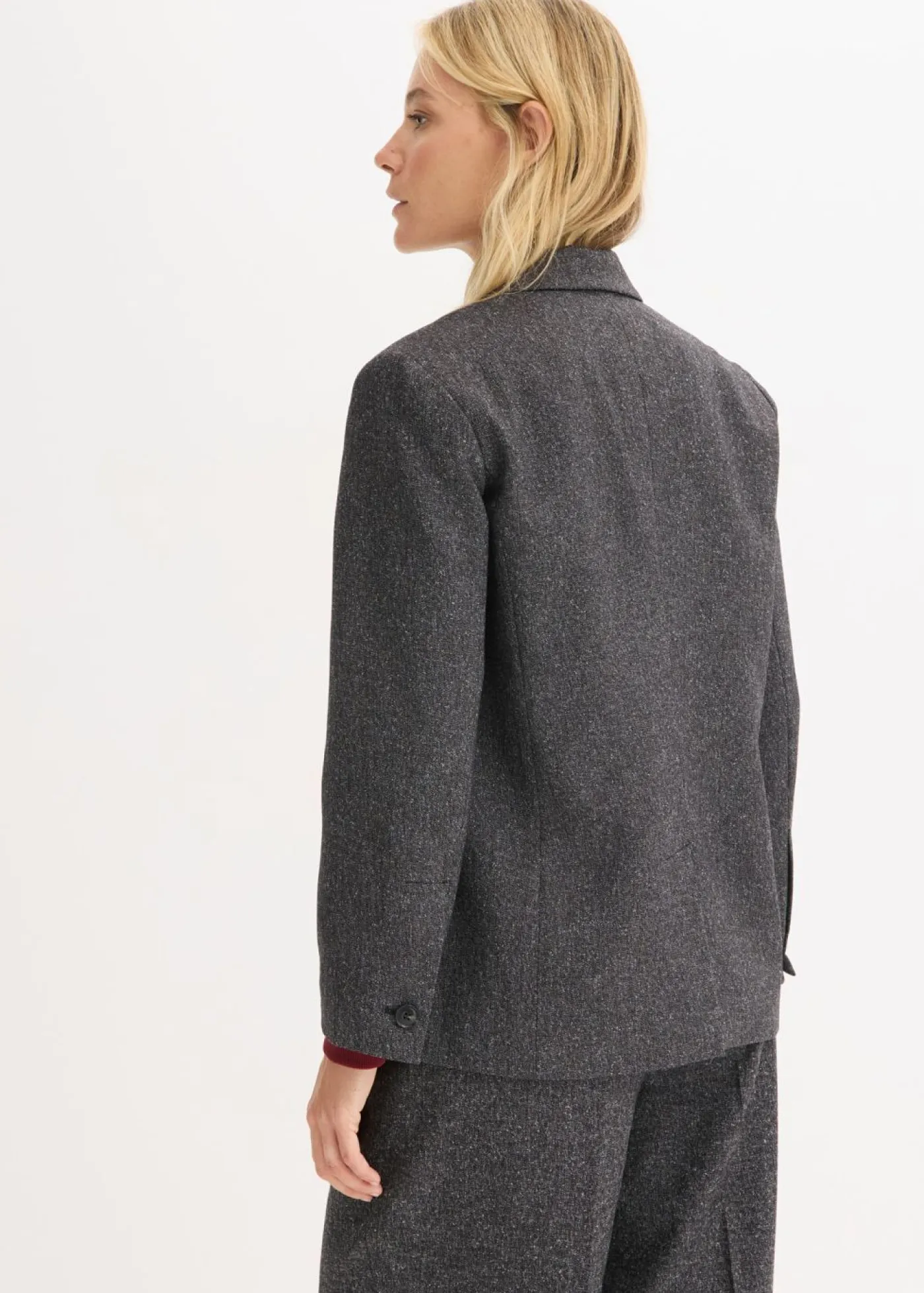 Sale Americana holgada de mezcla de viscosa fina Mujer Esenciales|Blazers