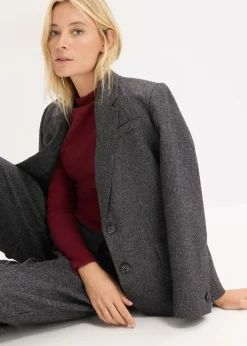 Sale Americana holgada de mezcla de viscosa fina Mujer Esenciales|Blazers