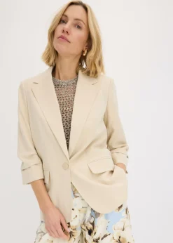 Discount Americana holgada de viscosa con mangas 3/4 Mujer Blazers