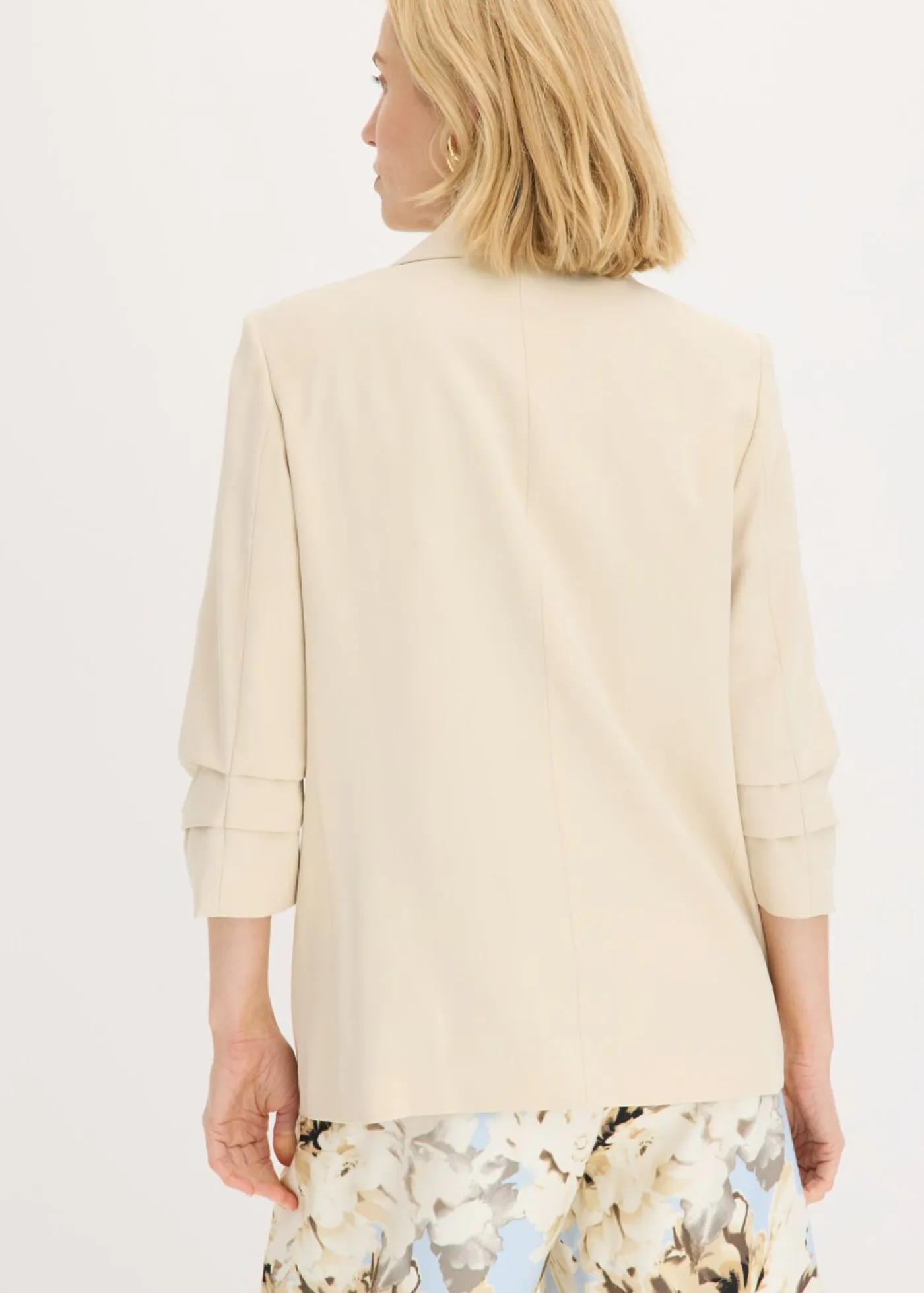 Discount Americana holgada de viscosa con mangas 3/4 Mujer Blazers