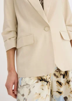 Discount Americana holgada de viscosa con mangas 3/4 Mujer Blazers