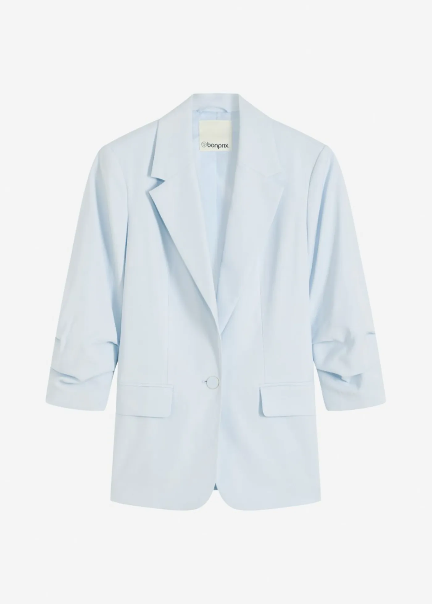 Americana holgada de viscosa con mangas 3/4 Mujer Blazers