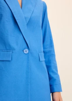 Clearance Americana informal de lino con solapa ancha Mujer Blazers