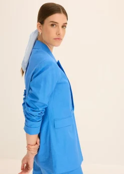 Clearance Americana informal de lino con solapa ancha Mujer Blazers