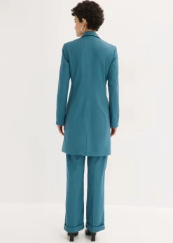 Online Americana larga con escote en V y mangas largas Mujer Chaquetas Y Abrigos