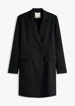 Online Americana larga con escote en V y mangas largas Mujer Chaquetas Y Abrigos
